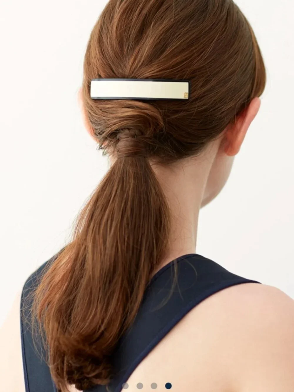 Alexandre de Paris Ivory Barrette Hair Clip Made in France with Dust Bag
